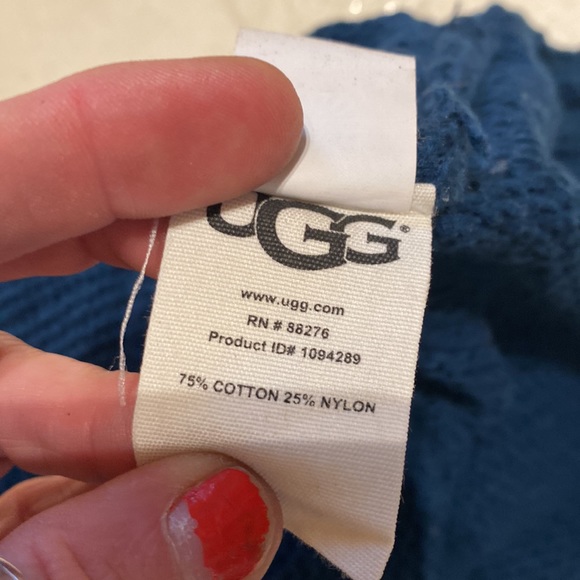 Ugg Knit Sweater, Beautiful Deep Marine Blue! Oversized, fits Sm/Med Rich Color! - Picture 11 of 12